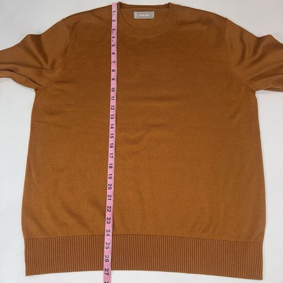 Everlane No-Sweat Sweater Uniform Cotton Coolmax Cinnamon Copper Brown Men Large - Picture 6 of 10